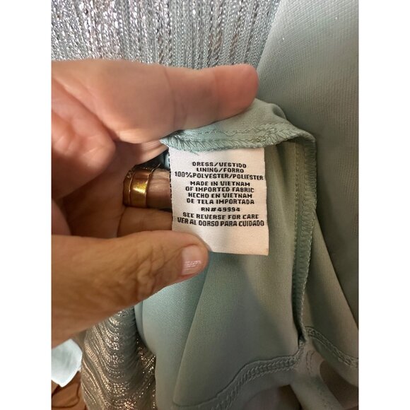 NWT R&M Richards Women's Lustrous Grace Jacket Dress Set, Seafoam sz 16 - Picture 4 of 5